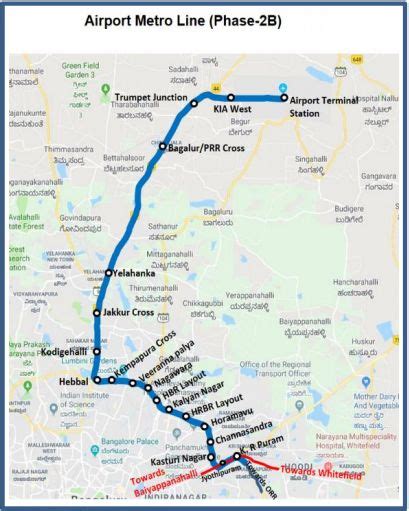 Bangalore Airport Metro | Namma Metro Blue Line - Route, Map, & Cost