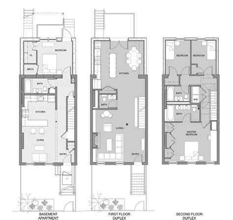 Lovely Modern Row House Plans - New Home Plans Design