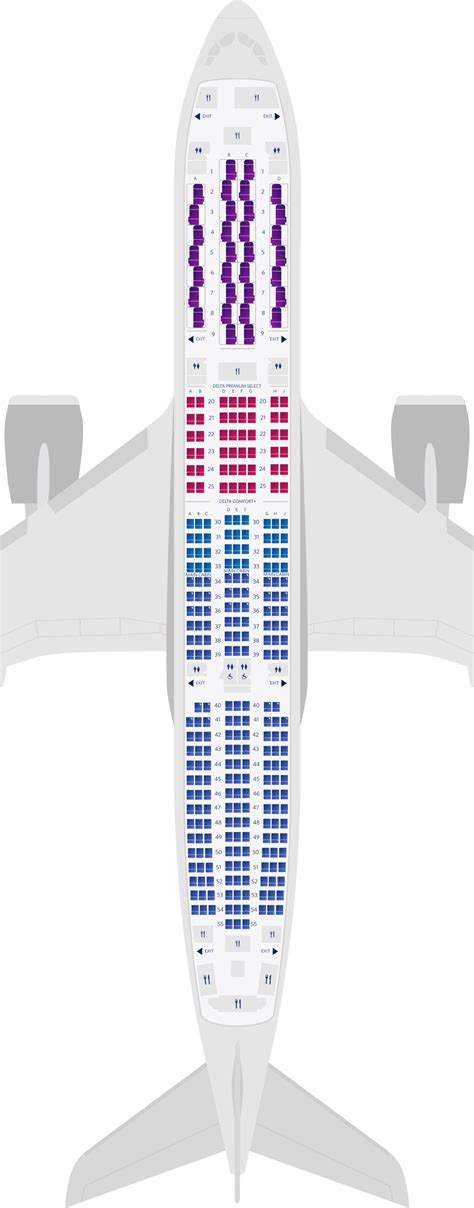 空客A350-900座位图、规格和服务设施 | 达美航空公司