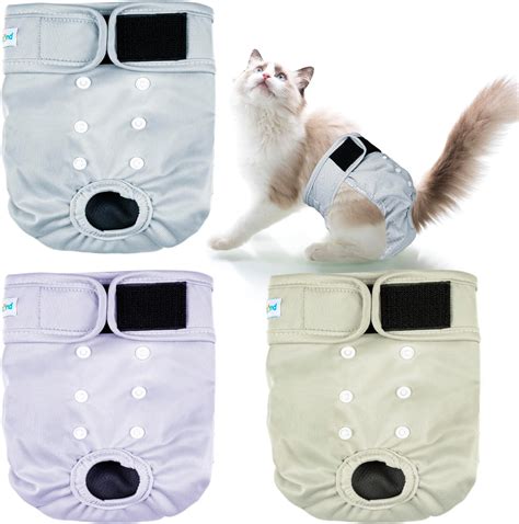 Amazon.com : wegreeco Cat Diapers for Female and Male Cats(Only for Pee ...