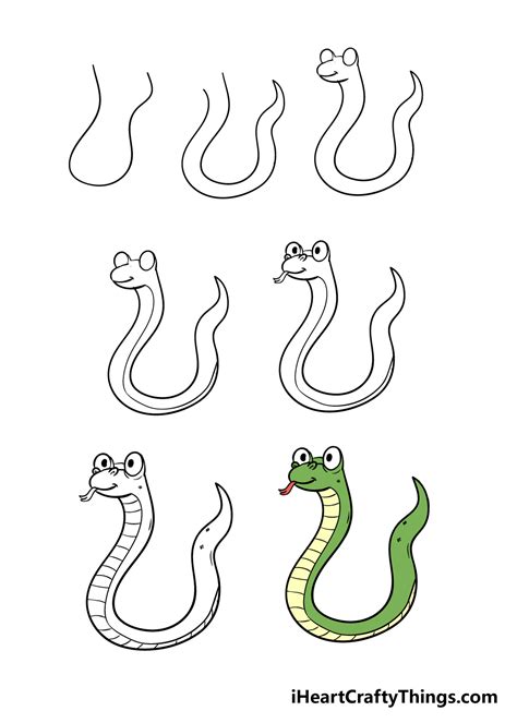 Snake Drawing - How To Draw A Snake Step By Step