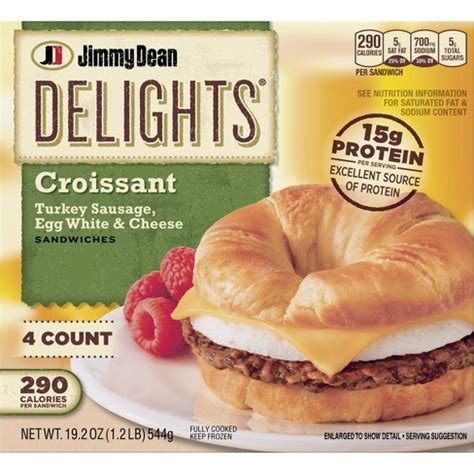 Jimmy Dean Delights Turkey Sausage, Egg Whites, & Cheese Frozen ...