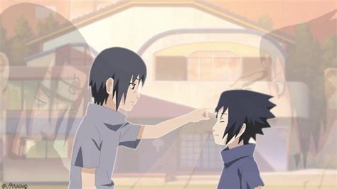 Itachi And Sasuke As Kids Wallpaper