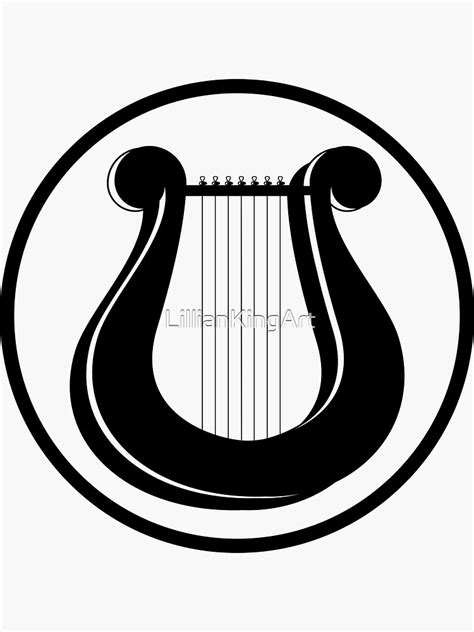 "Apollo Lyre Symbol" Sticker by LillianKingArt | Redbubble