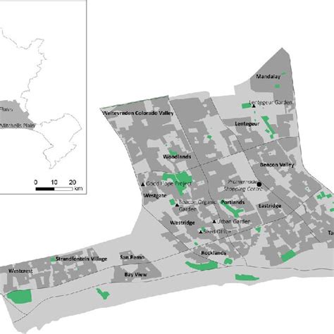 Mitchells Plain Map Showing Major Land Uses and Sub-Areas (Source ...