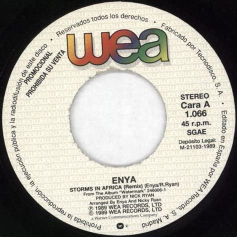 Enya Storms In Africa Spanish Promo 7" vinyl single (7 inch record / 45 ...