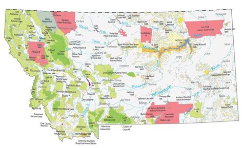 Montana Map With National Parks - United States Map