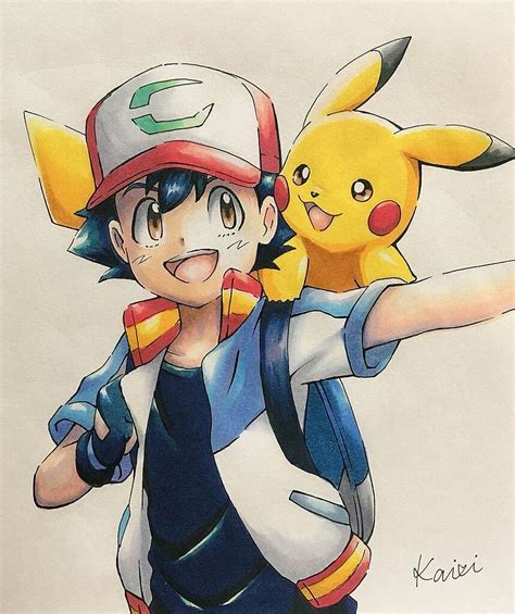 Ash x Pikachu. Pokémon. Pikachu drawing, Cute pokemon , Pikachu art ...