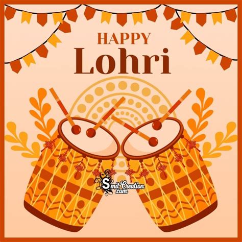 Happy Lohri Greetings Card - SmitCreation.com