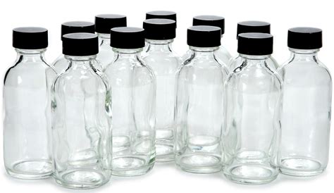 Amazon.com: Vivaplex, 12, Clear, 2 oz Glass Bottles, with Lids : Home ...