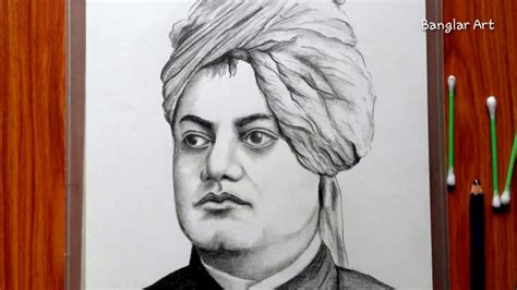 Drawing Swami Vivekananda | very easy pencil sketch - YouTube