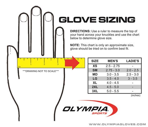 Olympia Glove Size Chart | Olympia Gloves For Over 70 Years | Gloves ...