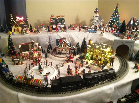 Christmas Village with Lionel Train Layout