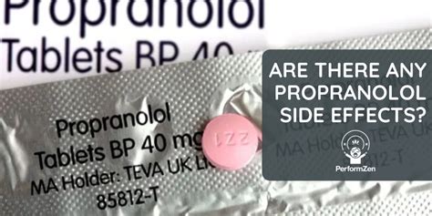 Propranolol Side Effects - Side effects to the beta blocker?