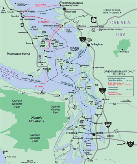 Ferry Route Map