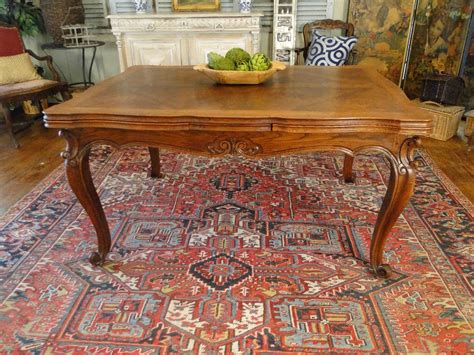 Antique French Country Oak Dining Table with Draw Leaf and Lovely ...