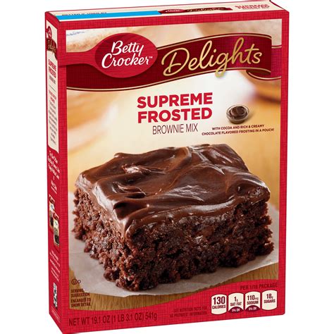 Betty Crocker Delights Brownie Mix Supreme Frosted, 19.1 oz - Walmart ...