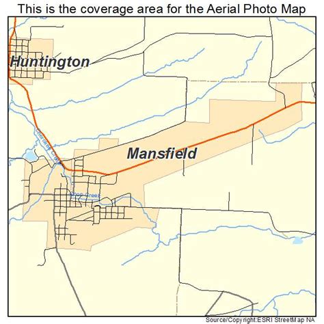 Aerial Photography Map of Mansfield, AR Arkansas