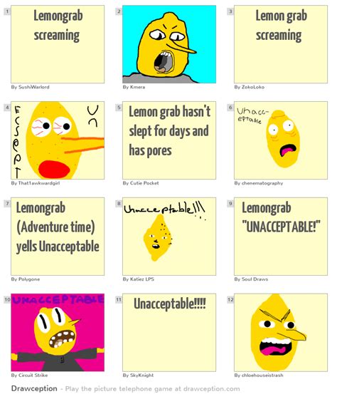 Lemongrab screaming - Drawception