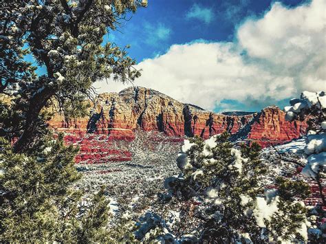 Sedona Snow Photograph by Jessica Guthrie