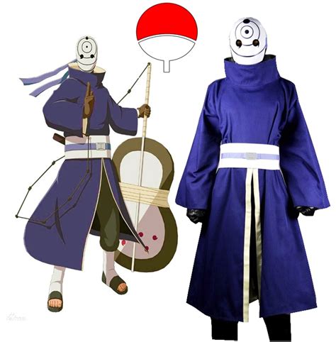 Naruto Shippuden Uchiha Obito Cosplay Costume with Mask