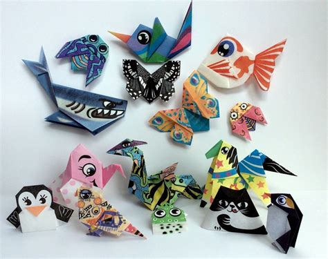 Origami Animals | I drew the paper for these different origa… | Flickr