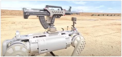 China Launches AI Robot Dog Loaded With a Machine Gun