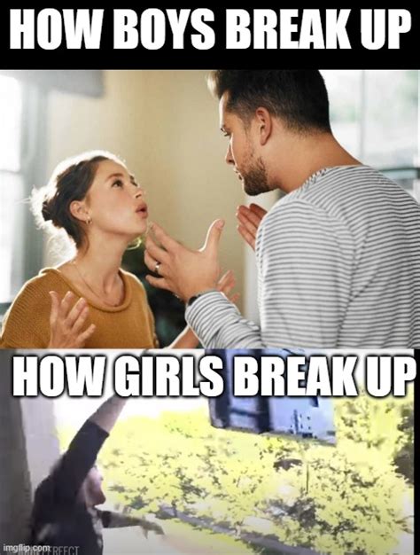 Girls Vs Boys Break Up Meme