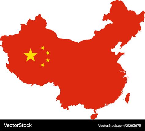 China map outline - silhouette of state Royalty Free Vector