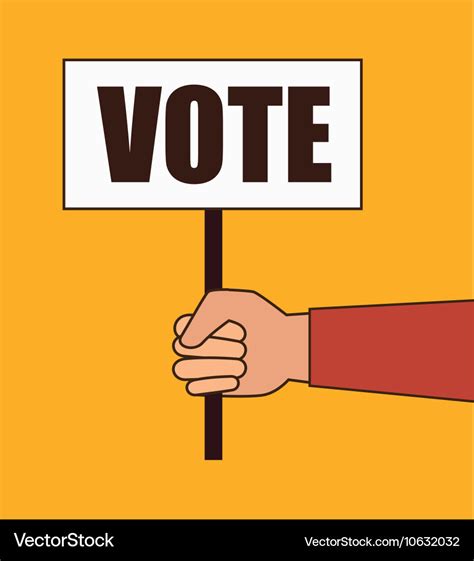 Cartoon elections vote design Royalty Free Vector Image