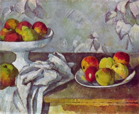 Still life with apples and fruit bowl Paul Cezanne Painting in Oil for Sale