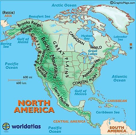 Landforms of North America, Mountain Ranges of North America, United ...