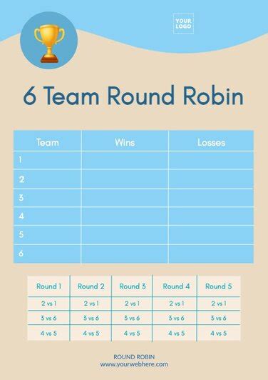 Free Round Robin Tournament Generator