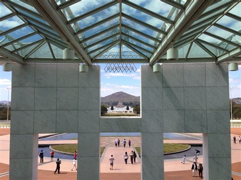 Parliament House Canberra | View through the Great Verandah to the ...