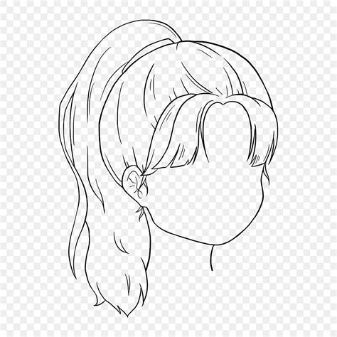 Japanese Anime Girl Hairstyle, Pan Drawing, Hairstyle, Girl PNG ...