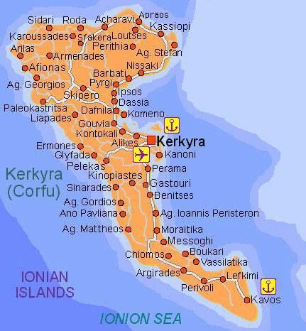 Corfu Map | Corfu greece, Corfu, Corfu map