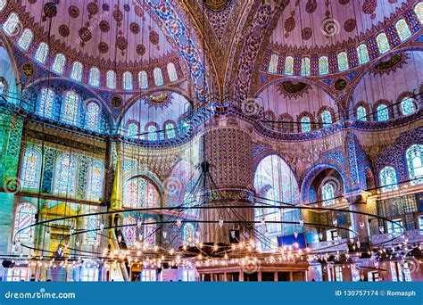 Interior of the Blue Mosque, Istanbul. Turkey Stock Photo - Image of ...