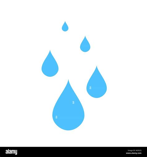 vector water drops illustration, nature icon - water raindrops Stock ...