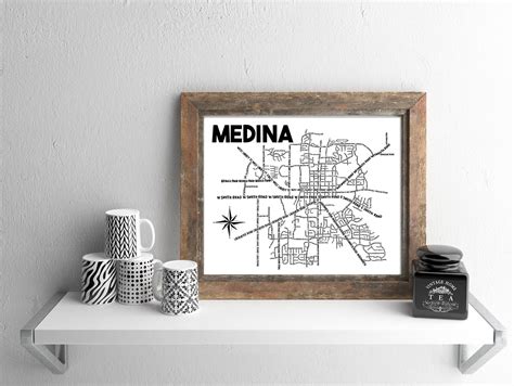 Medina Ohio Map Print – Whereabouts Shop