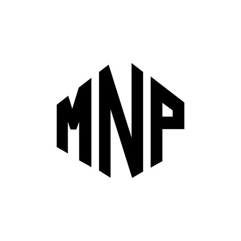 diseño de logotipo de letra mnp con forma de polígono. diseño de ...