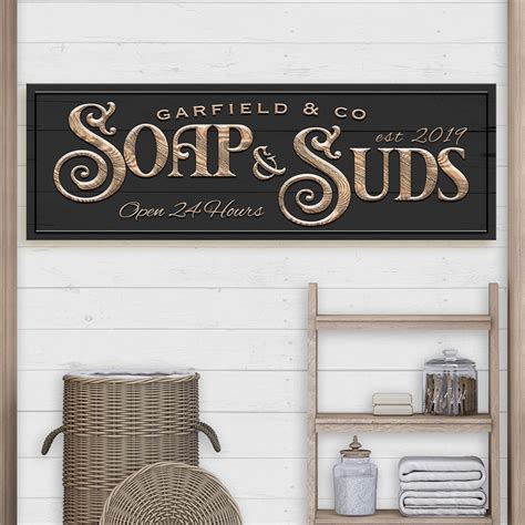 Soap and Suds Laundry Sign Laundry Room Decor Canvas Print - Etsy