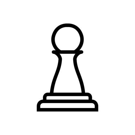 Pawn icon isolated on white background from chess game collection. pawn ...