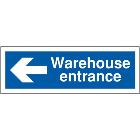 Warehouse Entrance Directional Arrow Left Signs