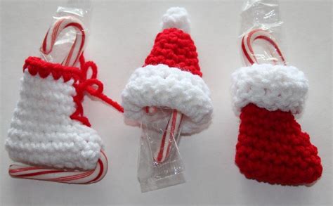 Mini Candy Cane Holder Christmas Ornaments Crochet pattern by Joy ...