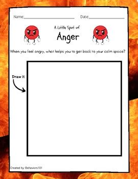 A Little Spot of Anger by Behaviors101 | TPT