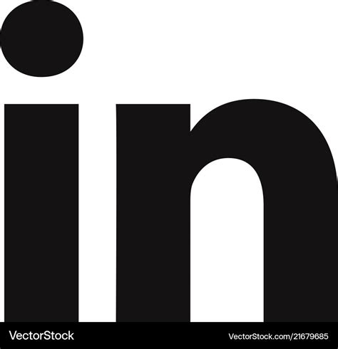 Linkedin logo icon social media symbol Royalty Free Vector