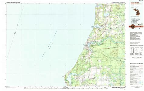 Manitowoc topographic map, WI, MI - USGS Topo 1:250,000 scale