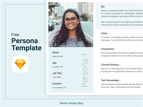 Free Persona Template [Sketch] by Alexander Georges on Dribbble