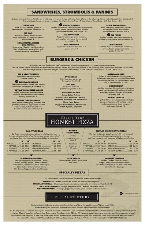 Ale Emporium menus in Fishers, Indiana, United States