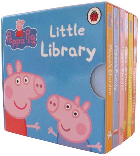 Peppa Pig Little Library (Board Book) 6 Mini Picture Story Pre-School ...